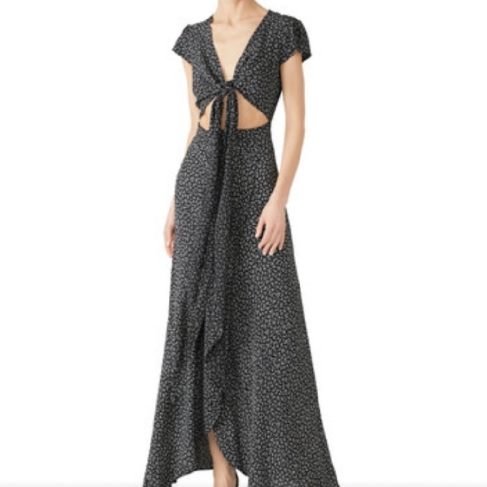 Flynn Skye Black and White Floral Maxi Dress